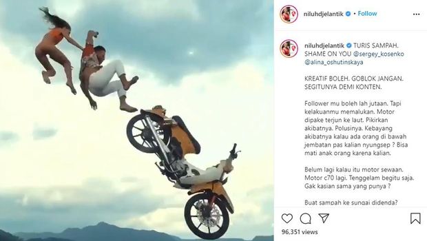 Kelakuan turis Rusia di Bali.