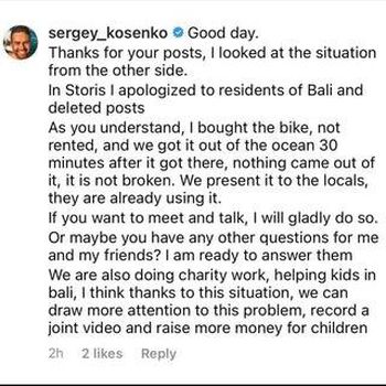 Unggahan turis Rusia yang bikin video viral di Bali.