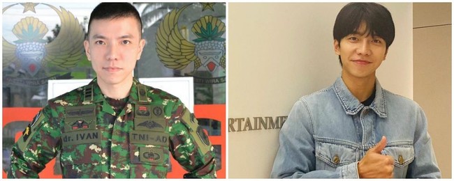 Jika potongan rambutnya disamakan mungkin kamu akan terkecoh dan mengira dokter TNI bernama Ivan ini adalah aktor Lee Seung-gi. Berkat kemiripan wajahnya dengan aktor Korea, pria yang satu ini sampai viral. Foto: Instagram/@tnipolri_lovers @leeseunggi.official