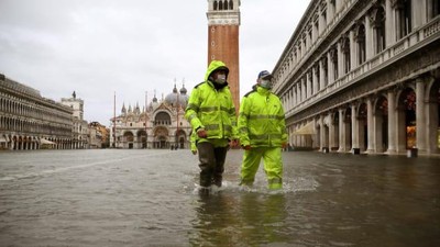 Potret Venesia Tenggelam Lagi Karena Tanggul Tak Dinaikkan