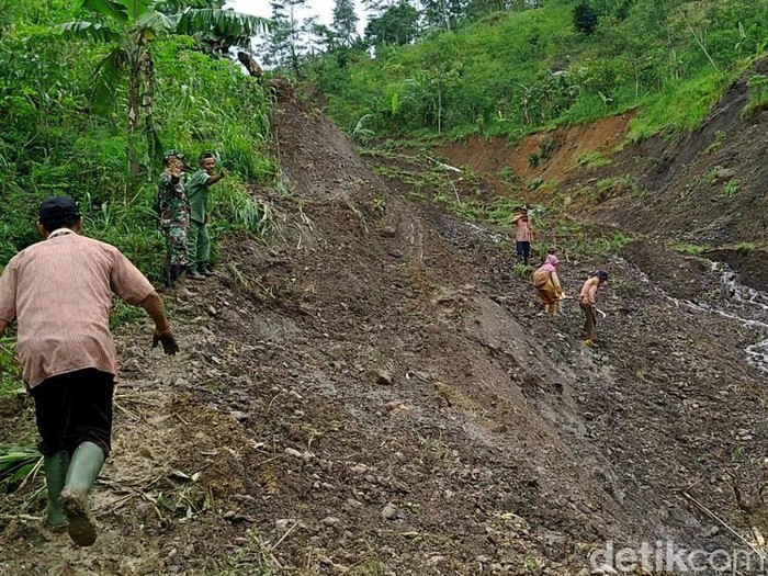 Lahan pertanian di Blok Brandal, Dusun Bodas, Kandangserang, Kabupaten Pekalongan, juga terdampak tanah gerak. Lahan pertanian itu amblas dengan kedalaman sekitar 10-15 meter, panjang 1,5 km dengan lebar amblas hingga 250 meter. Kondisinya saat ini berubah menyerupai aliran sungai.