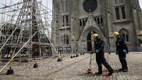 Salah satu pantauan utama dalam Siaga Nataru yaitu Gereja Katedral sebagai pusat perayaan Natal di Jakarta. 