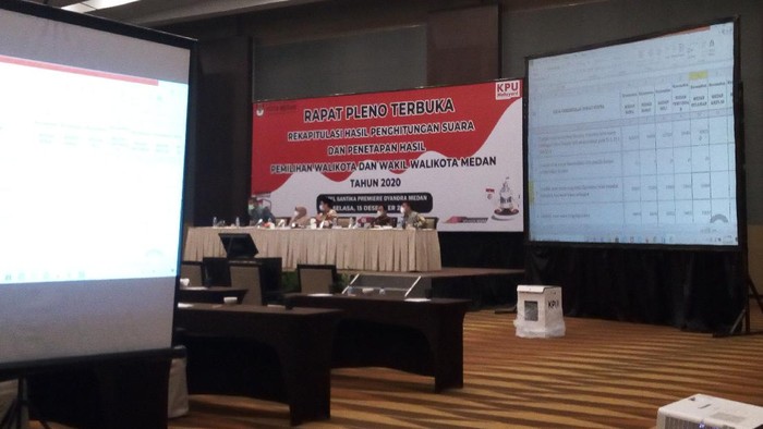Rapat pleno hasil penghitungan Pilkada Medan (Datuk-detikcom)