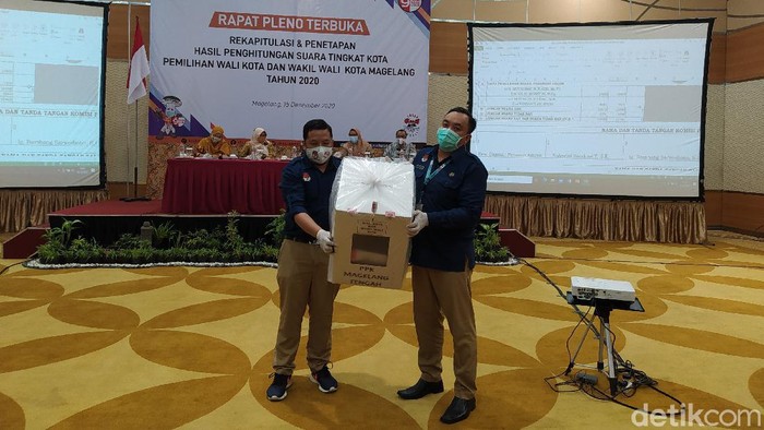 Rapat pleno terbuka rekapitulasi hasil Pilkada Kota Magelang 2020, Selasa (15/12/2020).