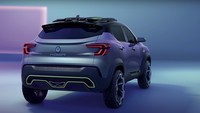 Penampilan yang sporty diperkuat oleh  knalpot ganda yang terletak di tengah dan pola sarang lebah yang tersebar di sekeliling kendaraan. Foto: Renault indonesia