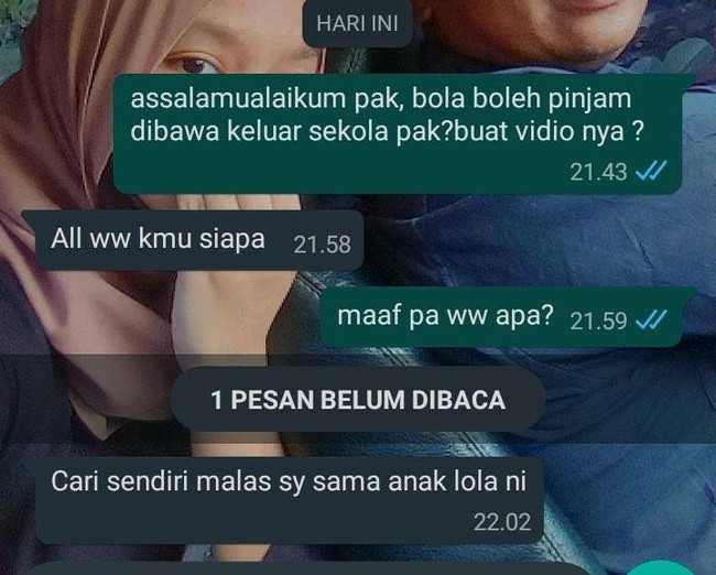 WW apasih? Ada yang tahu nggak? Kasian deh muridnya karena nggak ngerti WW sampe dibilang lola. Kira-kira dia tau nggak ya kepanjangannya lola apa? Foto: Twitter