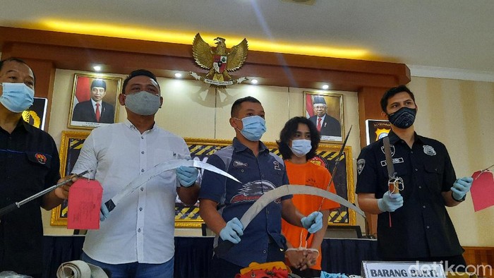 Rilis kasus konvoi bawa sajam hendak tawuran di Sleman, Rabu (16/12/2020)