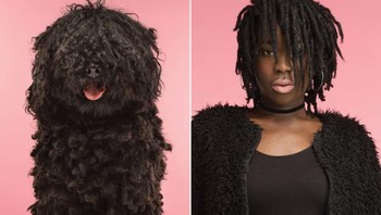 Ekspresi majikan dan anjing kesayangan benar-benar mirip, pasti mereka akrab banget. Foto: GERRARD GETHINGS via Readers Digest