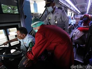 Jelang Libur Nataru, Sopir Bus Dicek Kesehatannya