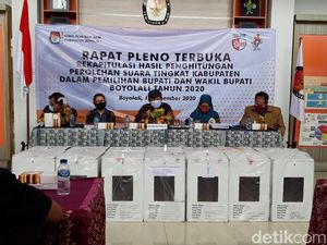 Rekapitulasi Pilkada Boyolali: Petahana Calon Tunggal Menang 95,6% Suara