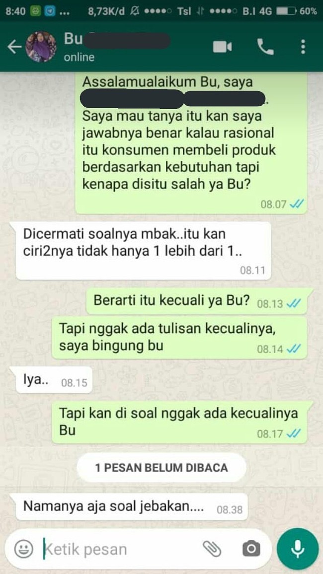 Ah bisa aja nih si ibu ngelesnya. Mau marah tapi gimana kan sama guru sendiri.. Foto: Twitter/@txtdaripelajar