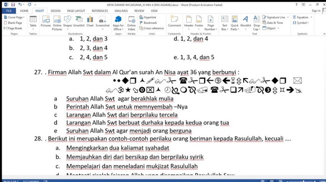 Ada yang bisa baca gambar-gambar ini artinya apa? Kalau bisa, kamu keren abis deh. Foto: Twitter/@txtdaripelajar