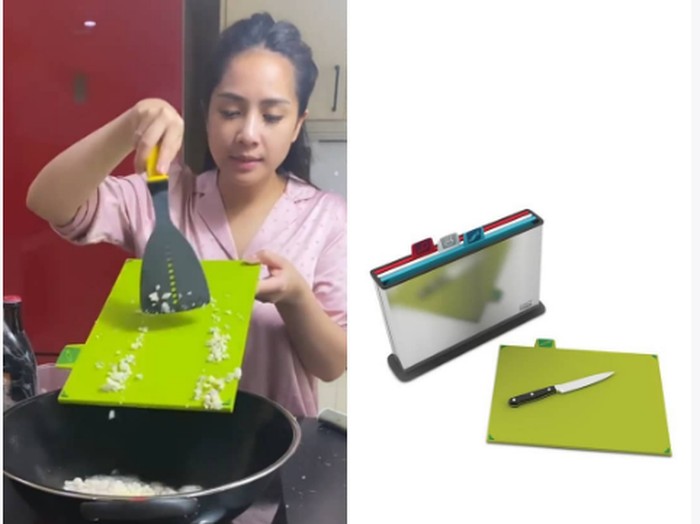 Alat masak Nagita Slavina Sultan! Nagita Slavina Pakai Talenan Seharga Rp 2 Juta