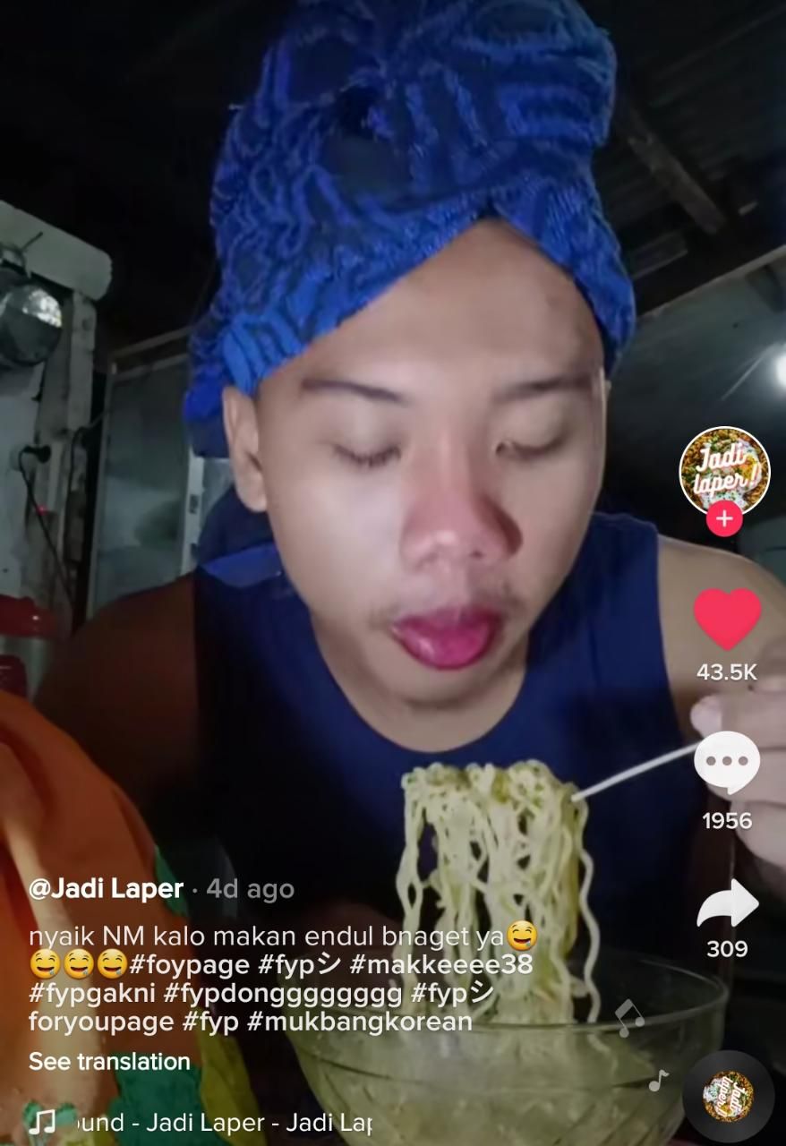 Bikin Parodi Nikita Mirzani Makan, Pria Ini Viral di TikTok
