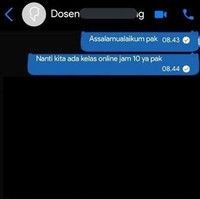 Biar dosennya nggak lupa jadi diingetin. Sungguh murid teladan. Foto: Twitter/@txtdariwasap