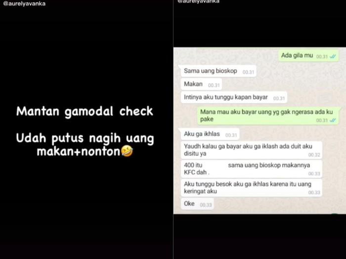 Tak Tahu Malu! Cowok Tagih Uang Makan ke Mantan Pacar