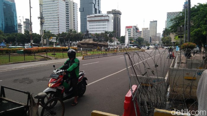 Jelang Aksi 1812, Begini Suasana di Kawasan Patung Kuda Jakpus