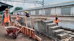 Pembangunan Peron Baru KRL di Stasiun Ceper Klaten Dikebut