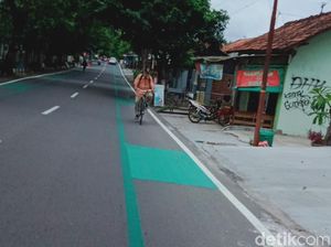Marka Hijau di Jalanan Kota Klaten Bikin Bingung, Ternyata Ini Fungsinya