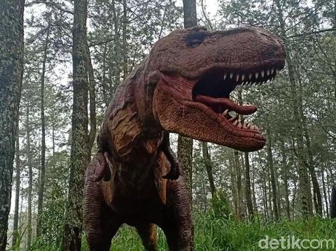 Menjelang libur Natal dan tahun baru, jumlah pengunjung di Mojosemi Forest Park, Magetan meningkat. Terlebih usai viral video dinosaurus mengamuk.