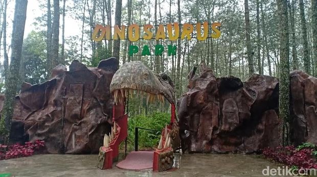 Menjelang libur Natal dan tahun baru, jumlah pengunjung di Mojosemi Forest Park, Magetan meningkat. Terlebih usai viral video dinosaurus mengamuk.