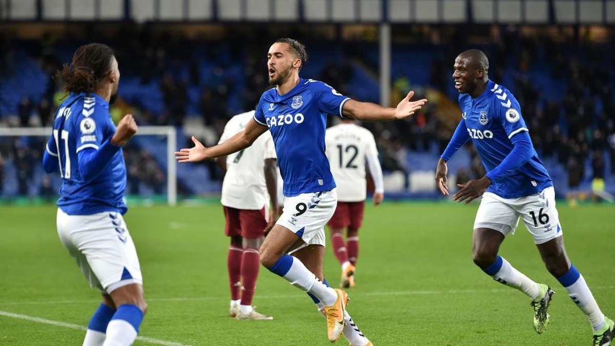 Everton kini melejit di peringkat kedua Liga Inggris (Foto: Getty Images/Pool)