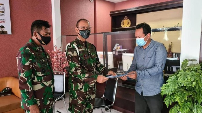 Puspomad laporkan akun medsos ke polisi (Dok. TNI AD)