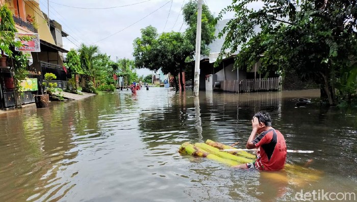 Banjir di Perumnas Antang Makassar.