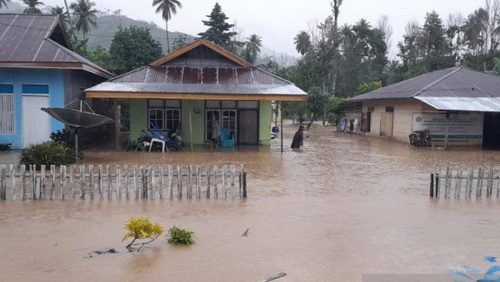 Banjir merendam salah satu desa di Kecamatan Biau, Kabupaten Gorontalo Utara, Provinsi Gorontalo (ANTARA/HO-Aspri)