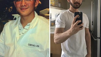 18 sampai 28. Tak lagi pakai kacamata, menemukan beberapa model rambut, tapi tetap kutu buku dan selalu optimis. Foto: Boredpanda