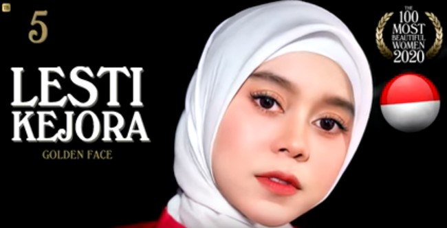 Namanya yang begitu meroket di 2020 ini membuat sosok Lesti Kejora masuk dalam daftar 100 Tercantik di 2020 versi Top Beauty World (TB World). Bahkan bukan hanya tembus 100 besar, Lesti juga berada di daftar top 5 wanita tercantik 2020. Foto: Tangkapan layar YouTube/TB World