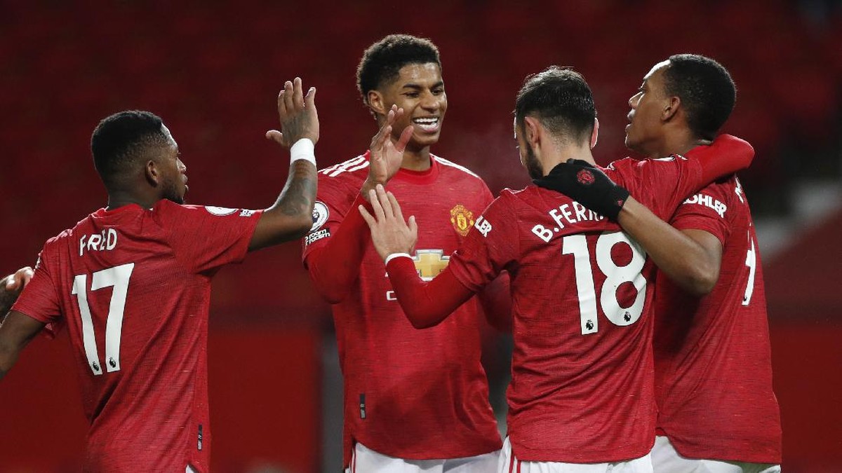 MU menang besar atas Leeds. Foto: AP/Clive Brunskill