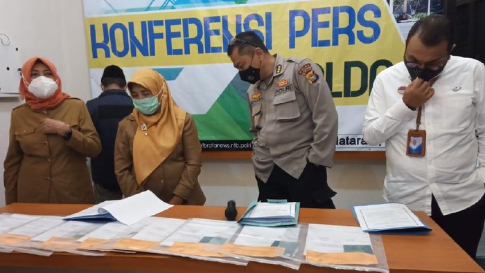 Polda NTB menangkap warga Lotim yang mengirimkan perempuan ke Singapura untuk menjadi pekerja migran ilegal (dok. Istimewa)