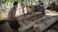 Untuk cari kayu biasanya mencari di hutan. Akses keluar masuk hutan pun mereka buat sendiri untuk mencari kayu.  