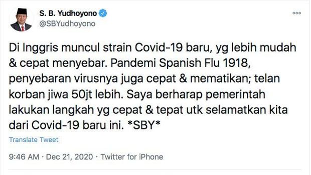 twit SBY