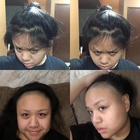 Duh, rambut wanita ini malah jadi botak sebagian karena nekat gunting sendiri. Lain kali bersabar dan serahkan saja kepada ahlinya di salon ya. Foto: Instagram, Twitter