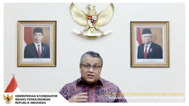 Gubernur Bank Indonesia, Perry Warjiyo dalam acara Outlook Perekonomian Indonesia 2021. (Tangkapan Layar Youtube PerekonomianRI)