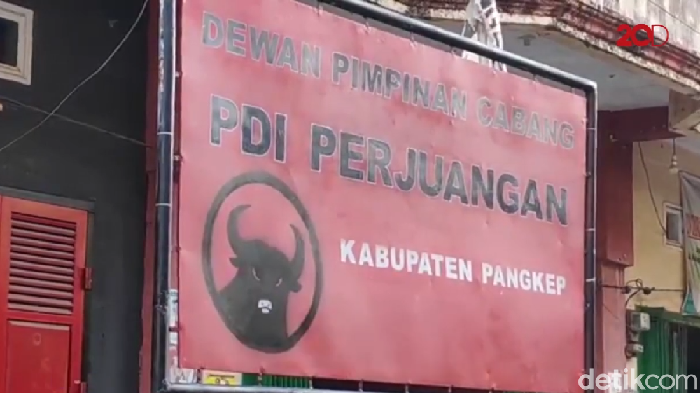 Kantor DPC PDIP Pangkep Sulsel (M Bakri/detikcom)