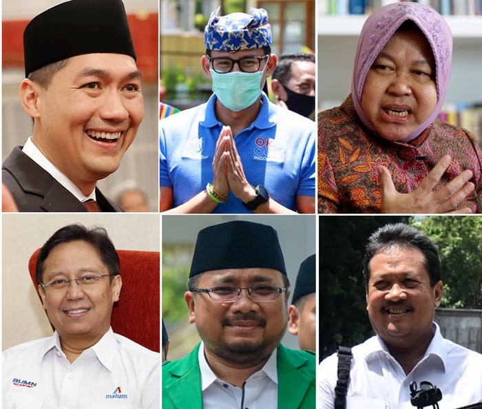 Kolase Foto Menteri Baru Jokowi hasil Reshuffle
