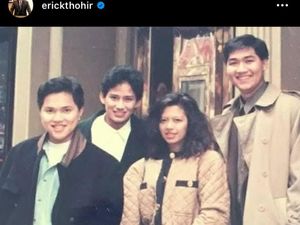 Sama-sama Jadi Menteri, Erick Tantang Sandi-Lutfi Jepret Ulang Foto Jadul