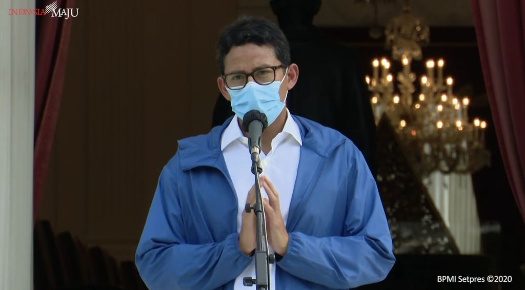 Menteri Pariwisata dan Ekonomi Kreatif (Menparekraf), Sandiaga Uno Menteri Pariwisata dan Ekonomi Kreatif (Menparekraf), Sandiaga Uno (Tangkapan Layar Youtube Sekretariat Presiden)