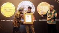 Indonesia Most Trusted Companies Award merupakan bentuk pengakuan, penghargaan dan apresiasi kepada perusahaan-perusahaan yang berkomitmen dan konsisten menerapkan GCG secara berkelanjutan berdasarkan hasil pemeringkatan CGPI 2019.