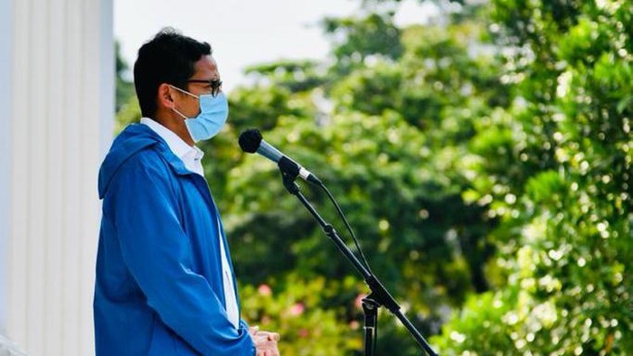 Sandiaga saat perkenalan menteri baru (Biro Pers Setpres)