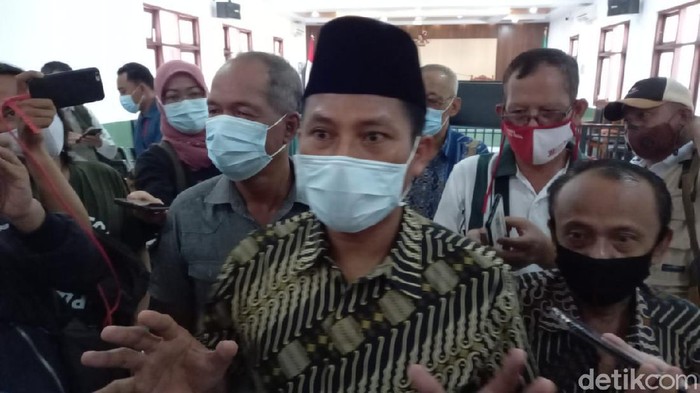 Wakil Ketua DPRD Kota Tegal Wasmad Edi Susilo, terdakwa kasus dangdutan saat pandemi, Selasa (22/12/2020).