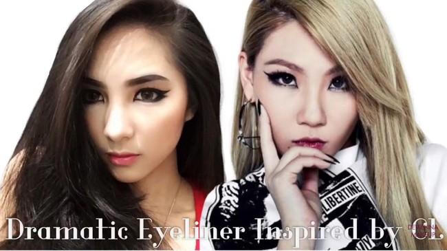 Setelah Park Bom, Devienna juga pernah bertransformasi menjadi CL yang identik dengan permainan eyeliner dan bulu mata. Bisa ditengok untuk kamu yang berani bereksperimen dengan makeup. Foto: Instagram/YouTube Devienna