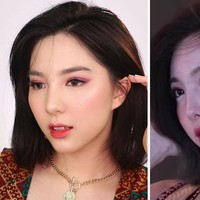 Salah satu yang dibilang paling mirip adalah gaya Nayeon dalam video klip More & More. Sebelumnya wanita itu memang sering mendapat komentar bahwa ia mirip dengan personel TWICE di kolom komentar. Foto: Instagram/YouTube Devienna