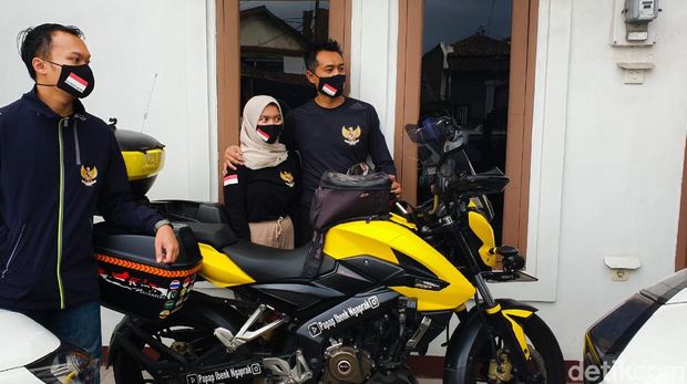 Pria Cimahi Pergi Haji Pakai Motor Rutenya Lewat Mana