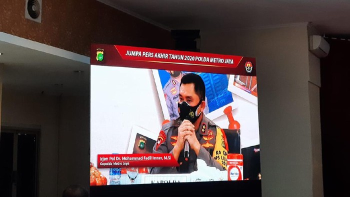 Kapolda Metro Jaya Irjen Fadil Imran menggelar jumpa pers akhir tahun 2020