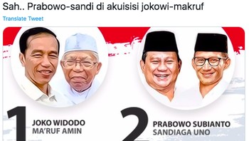 Sah, semua elit politik sudah bersatu. Rakyatnya juga dong saatnya bersatu (Twitter)