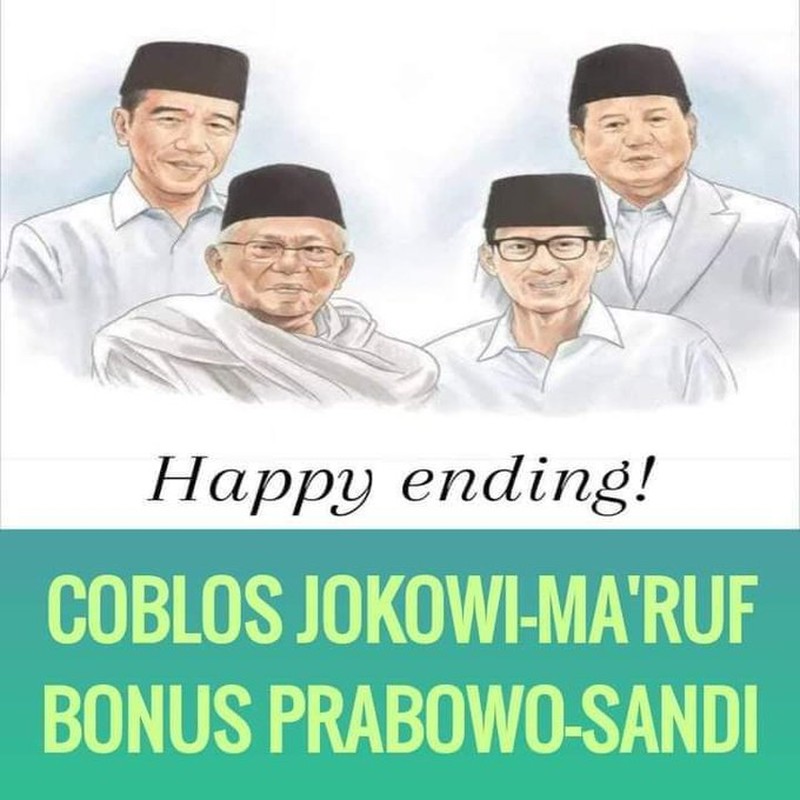 Meme Happy Ending Jokowi - Prabowo